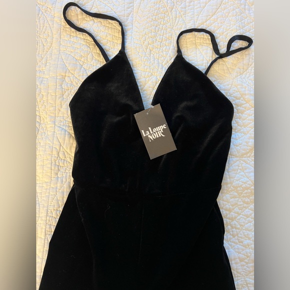 Fox blood velvet mega flare jumpsuit - Picture 2 of 4